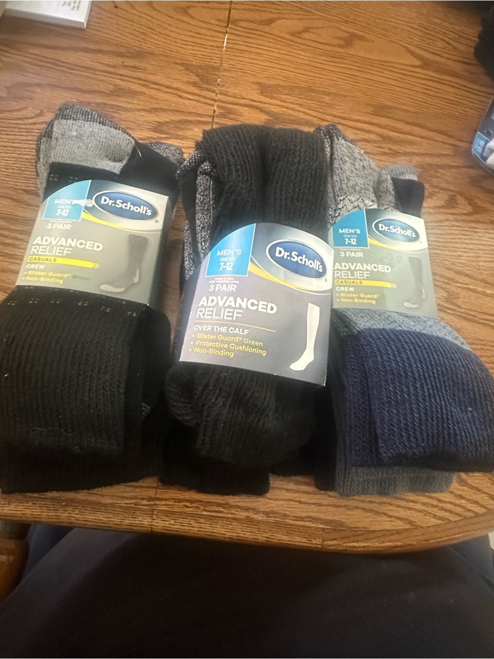 Dr.scholls Men’s Socks Size 7 - 12 Black / Blue Lot Of 3 New Bundle Free Ship